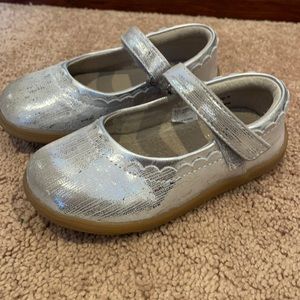 See Kai Run Silver Mary Jane Shoes